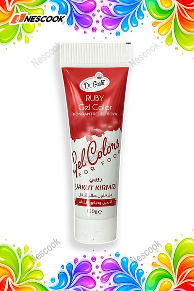 nescook Ruby Red Tube Gel Paint 100 Gr