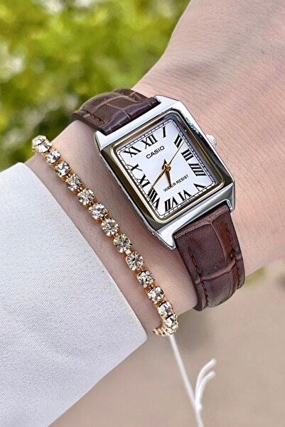 Casio Kasası Metalik Kordonu Kahverengi Renk 24 Ay Garantili Kadın Kol Saati