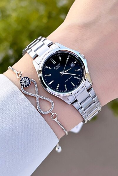 Casio Kadranı Siyah Kordonu Metalik Renk 24 Ay Garantili Kadın Kol Saati