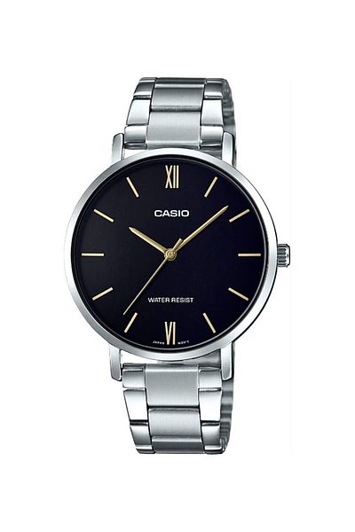 Casio Women Wrist Watch with Dial Black Cord Metallic Color 24 Months Guarantee