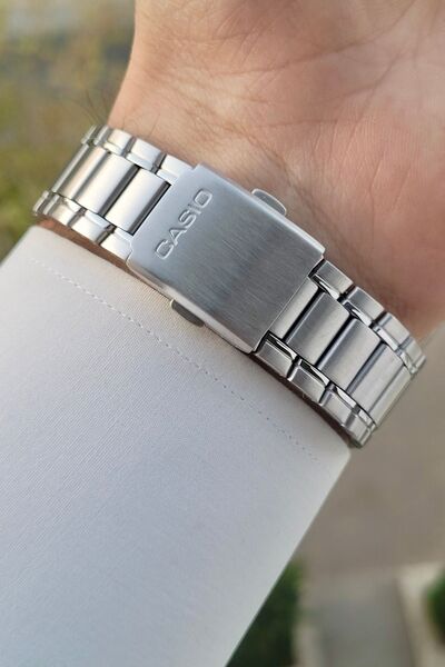 Casio Metallic Color Day and Calendar Function 2-Year Warranty Men's Wristwatch