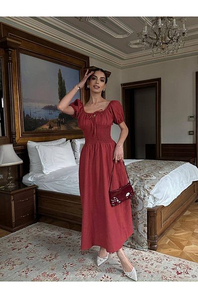 MEECY Women's Tile Gimped Dress