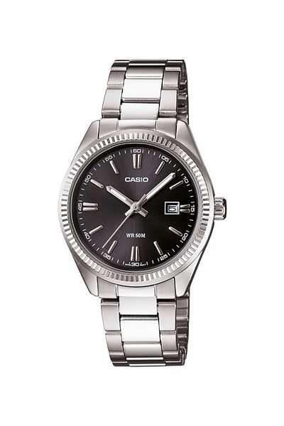 Casio Women Wrist Watch with Numerals and Cord Metallic Color 24 Months Guarantee