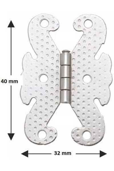LUXE Gelalpzr Hardware Butterfly Hinge Metal 32 * 40mm Copper (2 Pcs) Aynet 1109110