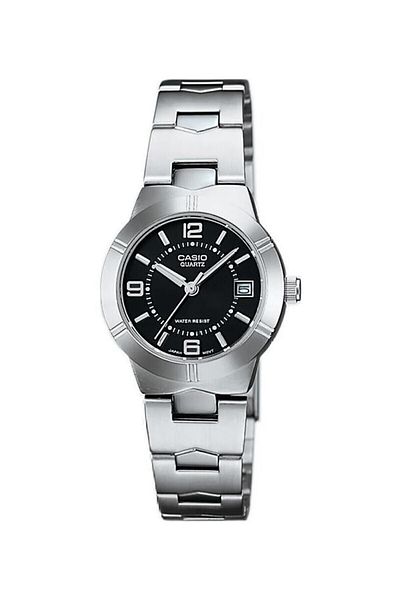 Casio Women Wrist Watch with Dial Black Cord Metallic Color 24 Months Guarantee