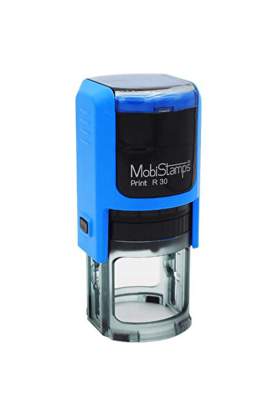 Mobistamps لباد أسود مستدير 30 ملم