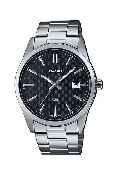 Casio Dial Black Band Metallic Color Men's Wristwatch
