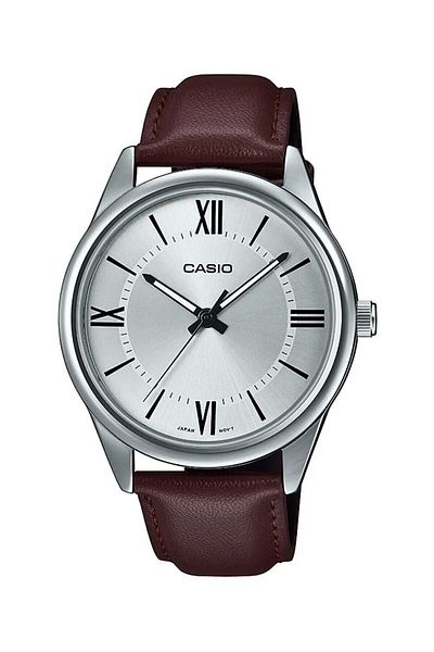 Casio Case Metalic Cord Brown Color Men's Wristwatch