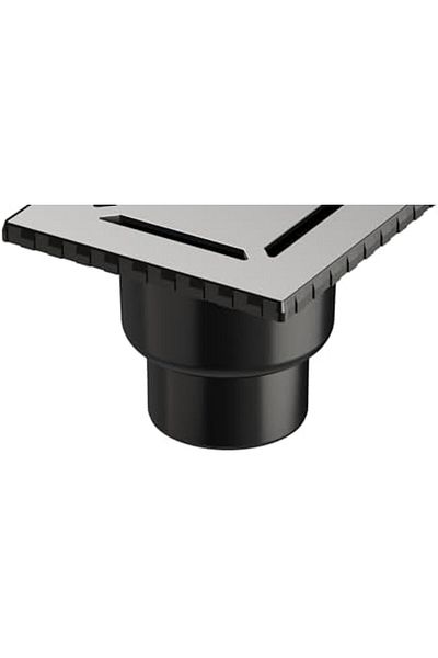 CALRADİA V-Flow Square 5608279   Shower Channel, Bottom Outlet, 15X15 Cm, Dk 100 Cover, Matte Chrome