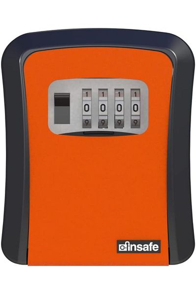 LUXE Isc806Key Combination Steel Safe, Key Safe, Key Cabinet, Orange Lxshp 1055529
