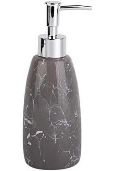 Mu Art Ahşap Mrt Patterned Gray Liquid Soap Dispenser 8X8X17Cm 300ml Art 871301