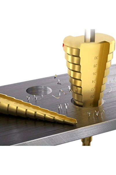 ForWhat Büro Ev Atölye için 3PARÇA Sac Demir Delme Kademeli Matkap Ucu Seti