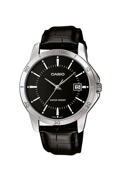 Casio Case Metalic Cord Black Color Men's Wristwatch