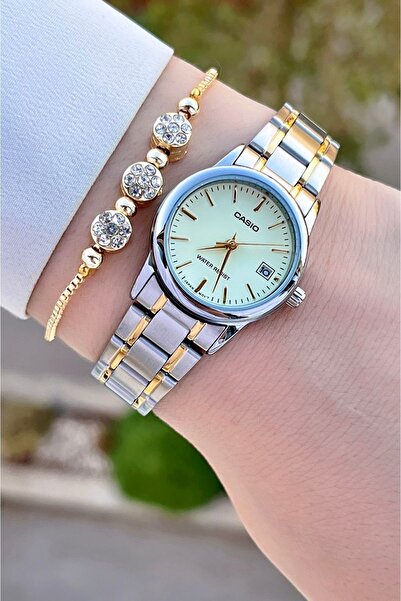 Casio Altın Metalik Renk 2 Yıl Garantili Kadın Kol Saati