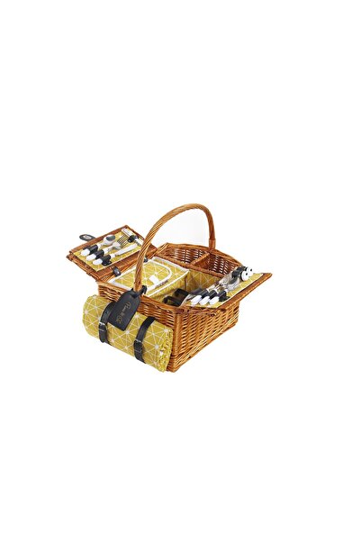 Picnic&co 4 kişilik Yıldız Desenli Piknik Sepeti