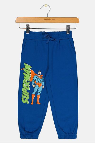 Superman Dc Kids Boy Graphic Print Jogger Pants, Royal Blue