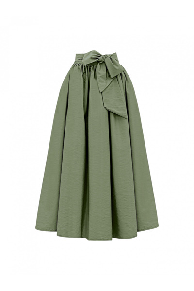 HİJABAYA Pleated Belted Parachute Skirt