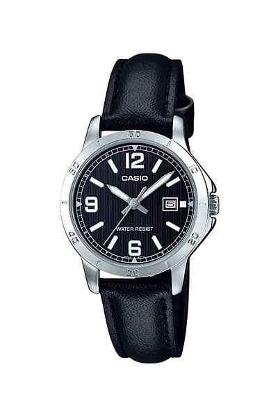 Casio Women's Wristwatch with Case Metallic Cord Black Color 24 Months Warranty