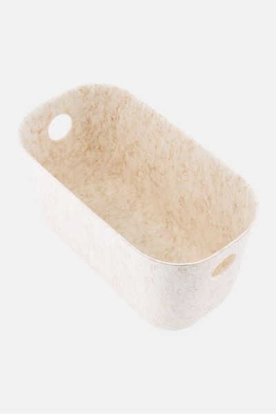 Muy Mucho Textured Side Handle Multi Purpose Storage Box, Beige