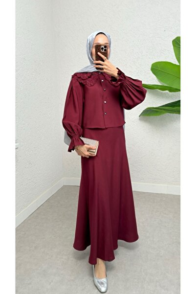 HİJABAYA Baby Collar Scalloped Sleeve Elastic Blouse