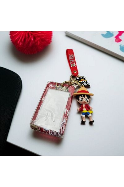 Meyra Accessories Luffy One Piece Luxury Card Holder Keychain Akbil Card Box and Keychain Bag Accessory Plush Toy