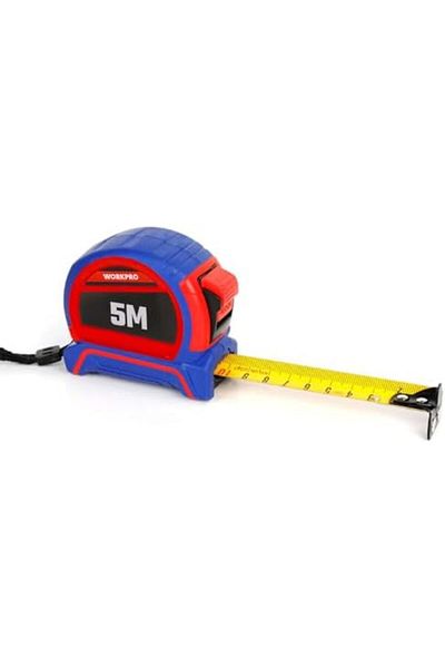 Workpro Wp 261041   5Mx25Mm Nylon Coating Yellow Double Sided Magnetic Steel Strip Meter