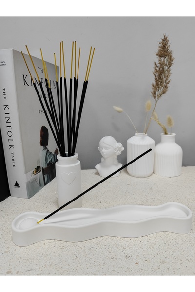 Minima Art Studio Bohem Tütsülük & Kalpli Vazo Set