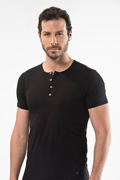 Cacharel 4 Ανδρικά μπλουζάκια με κοντό μανίκι με κουμπιά 95% βαμβάκι 5% ελαστάνη