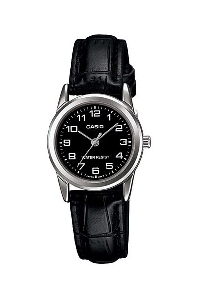 Casio Women's Wristwatch with Case Metallic Cord Black Color 24 Months Warranty