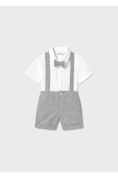 MAYORAL Baby Boy Kids Shorts and Shirt Set with Bow Tie