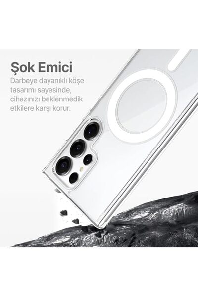 LUXE حافظة لهاتف Galaxy S25 ULTRA شفافة مع حماية للكاميرا متوافقة مع Magsafe LXSHP 1055