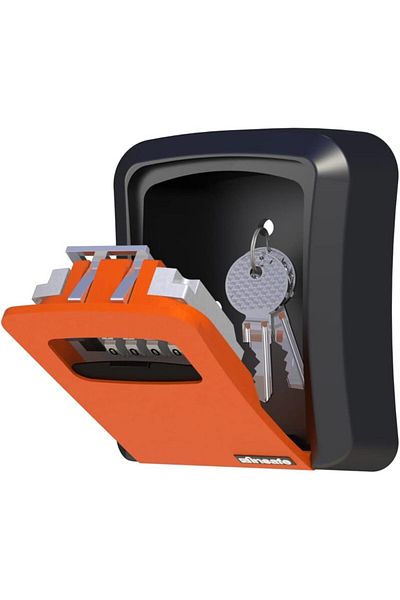 LUXE Isc806Key Combination Steel Safe, Key Safe, Key Cabinet, Orange Lxshp 1055529