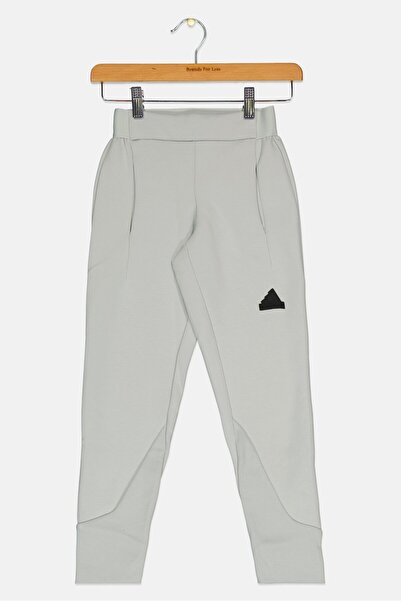 adidas Kids Boy Drawstring Brand Logo Outdoor Sweatpants, Light Sage Blue