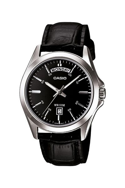 Casio Case Metalic Cord Black Color Men's Wristwatch