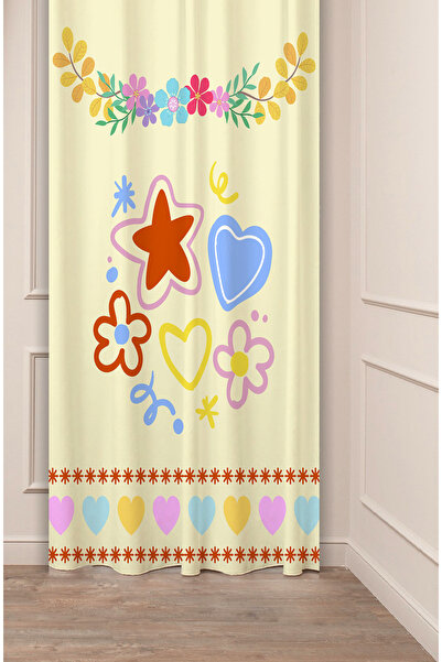 GREENDECOR Flori, frunze, dungi, model boem, design special, digital cu impri...