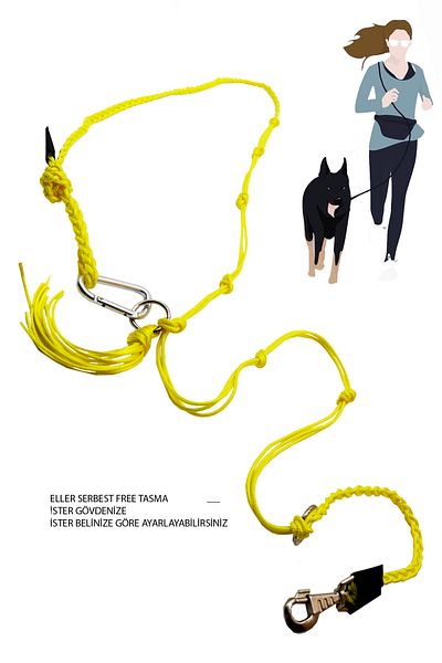 PETSWUU Yellow Dog Hands Free Running and Walking Walking Strap Collar