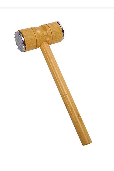 safestore Meat Forging Hammer Wooden 2-Headed Meat Forging Hammer Stainless Butcher Meat Forging Crush Softening Apparatus