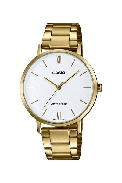 Casio Gold Color Women's Wristwatch with 24 Months Warranty