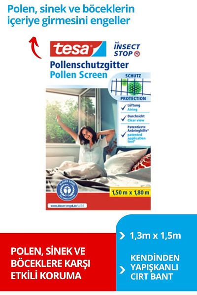 Mu Art Ahşap Mrt Pollen Filter and Fly Screen, Effective Protection, Easy Assembly, Black, 130cm X 150cm Art 871301