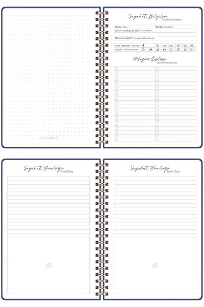 STOREMAX Ezg 12.5 X 18 cm Spiral Hard Cover Elastic Travel Notebook - Navy Blue Ezsnshop 1065757