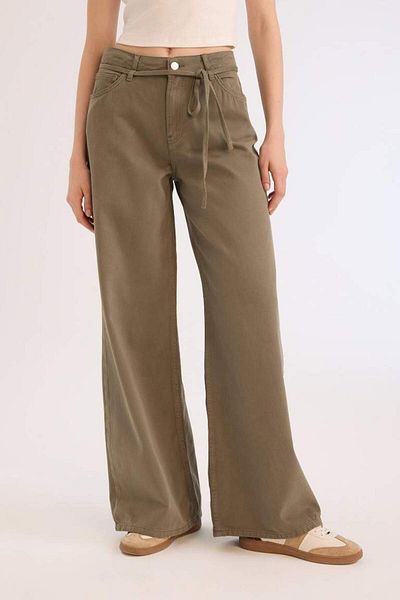 DeFacto New Season Cool Gabardine Palazzo Trousers Wide Leg High Waist Wide Loose Leg