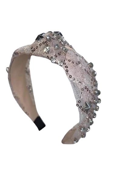 CAŞ DEKORASYON Coroană cu piatră de culoare roz și stele