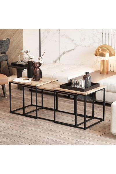 Orient 3-Piece MDF Table Set – Modern Design