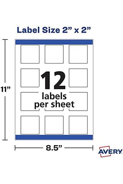 STOREMAX Ezg Printable Blank Square Labels, 5.08cm X 5.08cm, Bright Crystal Clear, 120 Customized