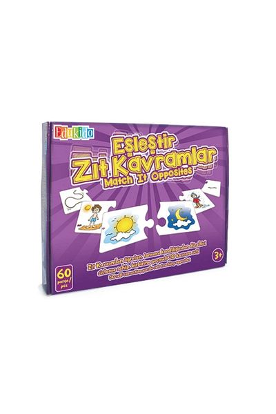NS SHINE BEAUTY Match Opposite Concepts Educational Wooden Play Set for Kids
