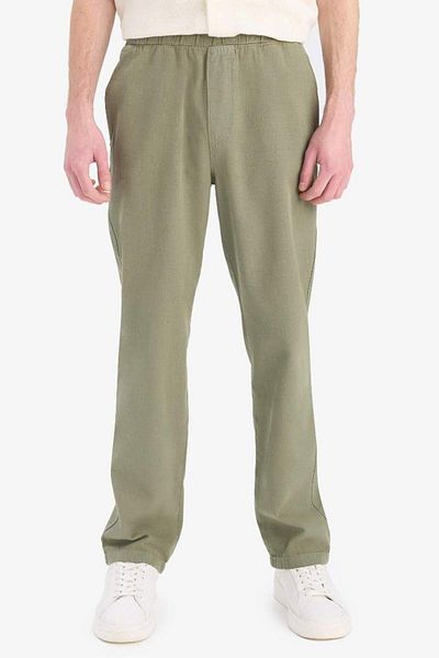 DeFacto Νέα σεζόν Loose Casual Cut Wide Leg Καλοκαιρινό λινό παντελόνι