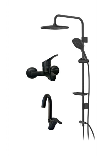 armour armatür Siyah Banyo Seti