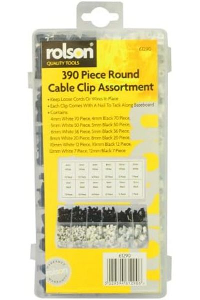 LUXE 61290 390 Pc Cable Clip Assortment Lxshp 1055529