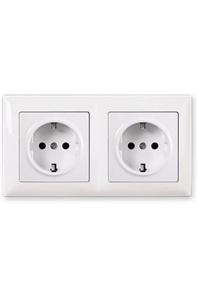STOREMAX Sbl Visage White Set of 2 Grounded Socket + Grounded Socket Sblshp 1064356