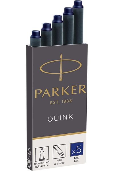 Mu Art Ahşap Mrt Quink Fountain Pen Cartridge, Blue, Box of 5 Art 871301